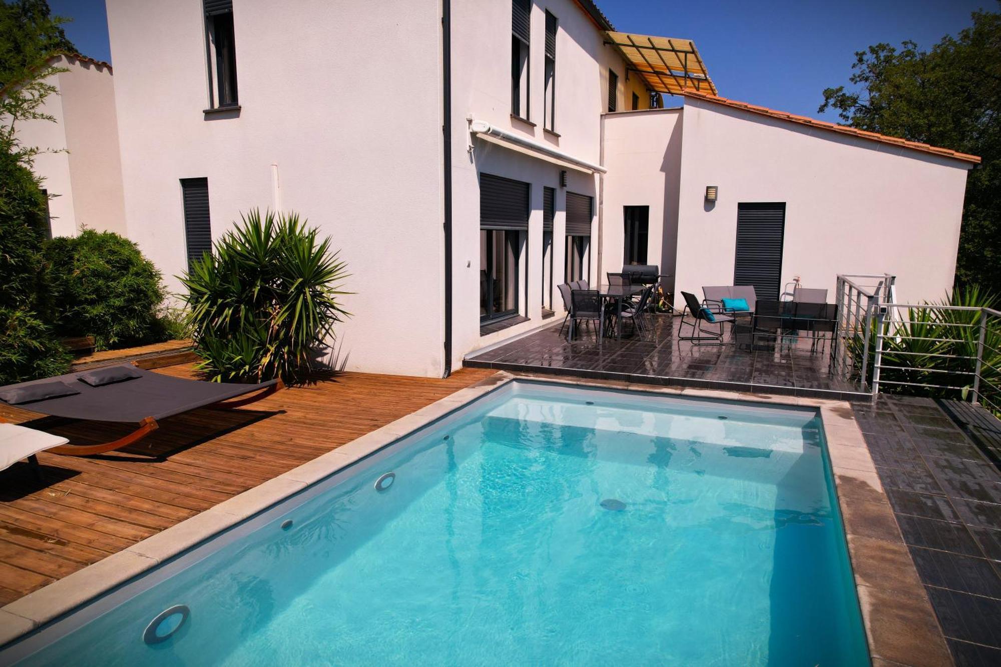 Villa Contemporaine, Jardin Mediterraneen Et Piscine Privee Saint-Jean-Pla-de-Corts Exterior photo